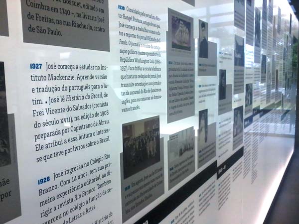 Linha do tempo de José Mindlin (Foto por Daniel Mendonça)