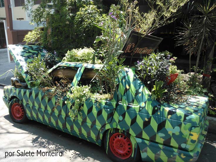 Horta Urbana do Carro Horta urbana feita dentro de um carro abandonado em Perdizes